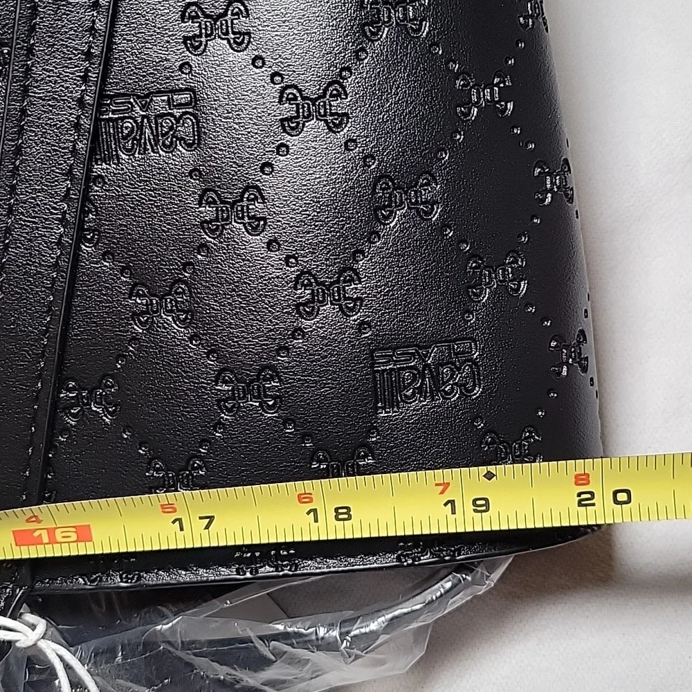 Cavali Tote Bag Large Black‎ Embossed NWT